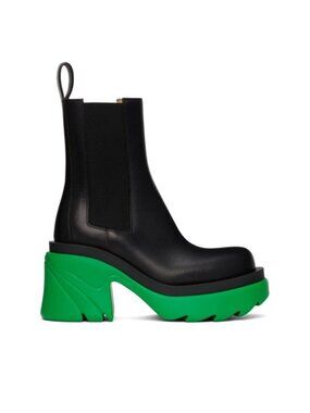 Bottega Veneta Black & Green Flash Boots Women’s EU 36/US 6